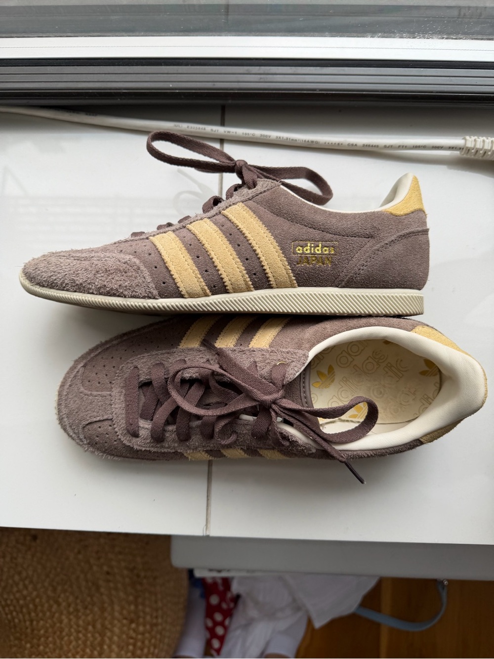 adidas women’s Samba Suede Sneakers in Brown and Yellow